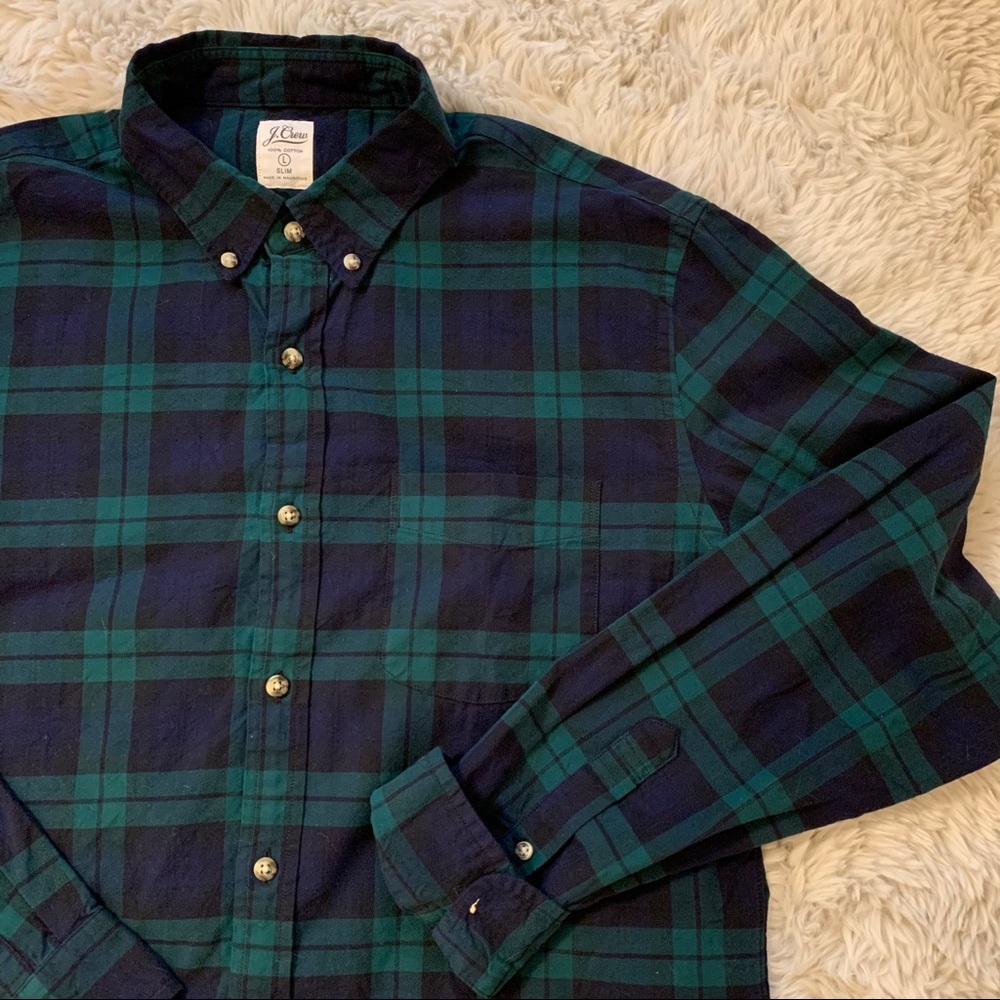 J. Crew Men’s Plaid Button Down